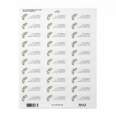Étiquette d'adresse de retour de branche d'eucalyp (Feuille entière)