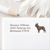 étiquette d'adresse de retour de Bulldog en frança (En situation)