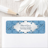 Étiquette d'adresse de retour de cadre ornemental  (En situation)