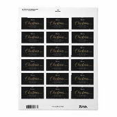Étiquette d'adresse de retour de calligraphie de J (Feuille entière)