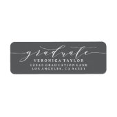 ÉTIQUETTE D'ADRESSE DE RETOUR DE CALLIGRAPHIE MINI (Devant)