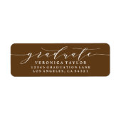 ÉTIQUETTE D'ADRESSE DE RETOUR DE CALLIGRAPHIE MINI (Devant)