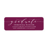 ÉTIQUETTE D'ADRESSE DE RETOUR DE CALLIGRAPHIE MINI (Devant)