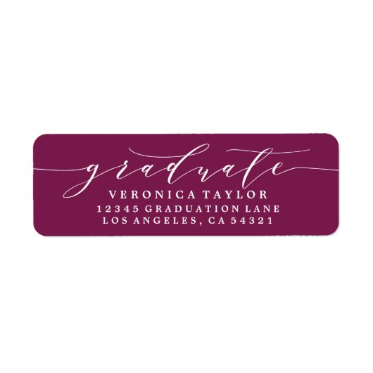 ÉTIQUETTE D'ADRESSE DE RETOUR DE CALLIGRAPHIE MINI (Devant)