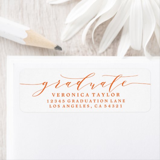 ÉTIQUETTE D'ADRESSE DE RETOUR DE CALLIGRAPHIE MINI (En situation)