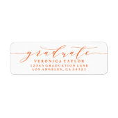 ÉTIQUETTE D'ADRESSE DE RETOUR DE CALLIGRAPHIE MINI (Devant)