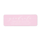 ÉTIQUETTE D'ADRESSE DE RETOUR DE CALLIGRAPHIE MINI (Devant)