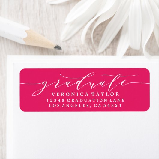 ÉTIQUETTE D'ADRESSE DE RETOUR DE CALLIGRAPHIE MINI (En situation)
