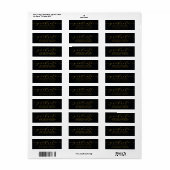 ÉTIQUETTE D'ADRESSE DE RETOUR DE CALLIGRAPHIE MINI (Feuille entière)