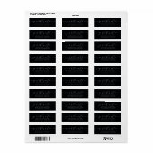 ÉTIQUETTE D'ADRESSE DE RETOUR DE CALLIGRAPHIE MINI (Feuille entière)