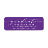 ÉTIQUETTE D'ADRESSE DE RETOUR DE CALLIGRAPHIE MINI (Devant)