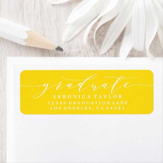 ÉTIQUETTE D'ADRESSE DE RETOUR DE CALLIGRAPHIE MINI (En situation)