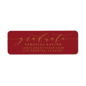 ÉTIQUETTE D'ADRESSE DE RETOUR DE CALLIGRAPHIE MINI (Devant)