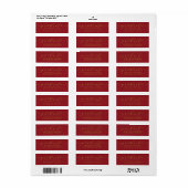 ÉTIQUETTE D'ADRESSE DE RETOUR DE CALLIGRAPHIE MINI (Feuille entière)