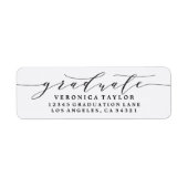ÉTIQUETTE D'ADRESSE DE RETOUR DE CALLIGRAPHIE MINI (Devant)