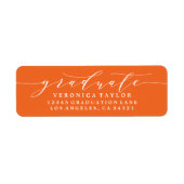 ÉTIQUETTE D'ADRESSE DE RETOUR DE CALLIGRAPHIE MINI (Devant)