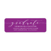 ÉTIQUETTE D'ADRESSE DE RETOUR DE CALLIGRAPHIE MINI (Devant)