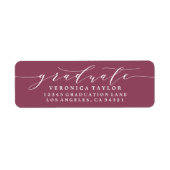 ÉTIQUETTE D'ADRESSE DE RETOUR DE CALLIGRAPHIE MINI (Devant)