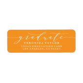 ÉTIQUETTE D'ADRESSE DE RETOUR DE CALLIGRAPHIE MINI (Devant)