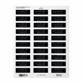 ÉTIQUETTE D'ADRESSE DE RETOUR DE CALLIGRAPHIE MINI (Feuille entière)