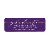 ÉTIQUETTE D'ADRESSE DE RETOUR DE CALLIGRAPHIE MINI (Devant)