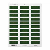 ÉTIQUETTE D'ADRESSE DE RETOUR DE CALLIGRAPHIE MINI (Feuille entière)