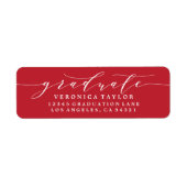 ÉTIQUETTE D'ADRESSE DE RETOUR DE CALLIGRAPHIE MINI (Devant)