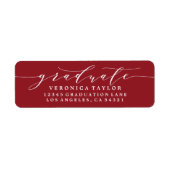 ÉTIQUETTE D'ADRESSE DE RETOUR DE CALLIGRAPHIE MINI (Devant)