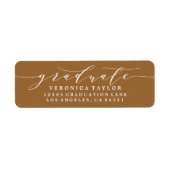 ÉTIQUETTE D'ADRESSE DE RETOUR DE CALLIGRAPHIE MINI (Devant)