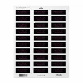 ÉTIQUETTE D'ADRESSE DE RETOUR DE CALLIGRAPHIE MINI (Feuille entière)