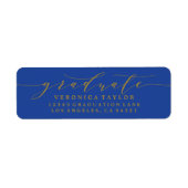 ÉTIQUETTE D'ADRESSE DE RETOUR DE CALLIGRAPHIE MINI (Devant)