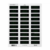 ÉTIQUETTE D'ADRESSE DE RETOUR DE CALLIGRAPHIE MINI (Feuille entière)