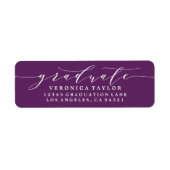 ÉTIQUETTE D'ADRESSE DE RETOUR DE CALLIGRAPHIE MINI (Devant)