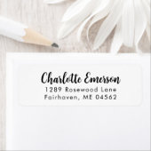 Étiquette d'adresse de retour de calligraphie mode (En situation)