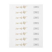 Étiquette d'adresse de retour de calligraphie Sauv (Feuille)