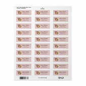 Étiquette d'adresse de retour de catering gras (Feuille entière)