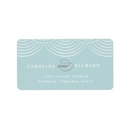 Étiquette d'adresse de retour de chaîne Art déco