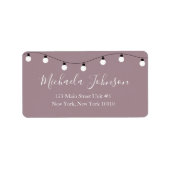 Étiquette d'adresse de retour de chaîne de Rose Du (Devant)