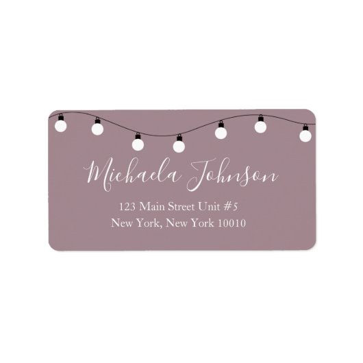 Étiquette d'adresse de retour de chaîne de Rose Du (Devant)