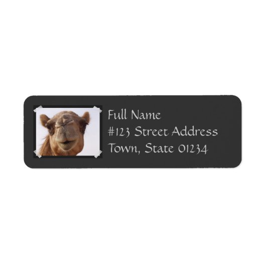 Étiquette d'adresse de retour de chameau (Devant)