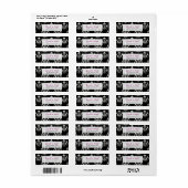 Étiquette d'adresse de retour de Chandeilers noir  (Feuille entière)