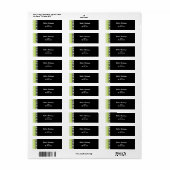 étiquette d'adresse de retour de chaux damées (Feuille entière)