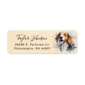 Étiquette d'adresse de retour de chien Beagle (Devant)