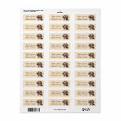 Étiquette d'adresse de retour de chien Beagle (Feuille entière)