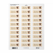 Étiquette d'adresse de retour de chien Boxer (Feuille entière)