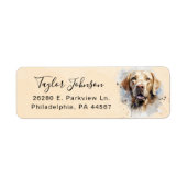 Étiquette d'adresse de retour de chien labrador ch (Devant)