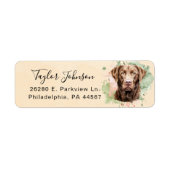 Étiquette d'adresse de retour de chien labrador ch (Devant)