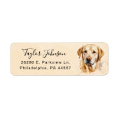 Étiquette d'adresse de retour de chien labrador ja (Devant)