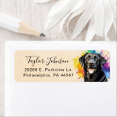 Étiquette d'adresse de retour de chien Labrador no (En situation)