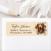 Étiquette d'adresse de retour de chien teckel (En situation)
